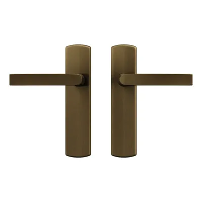 AXA deurkruk Blok met schild Curve aluminium