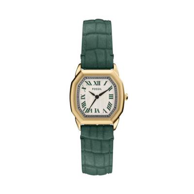 Horlogeband Fossil ES5427 Leder Groen 16mm