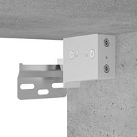 Vitrinekast 60x8,5x58 cm bewerkt hout betongrijs - thumbnail