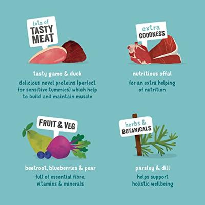 Edgard & Cooper Wild & Eend hond natvoer kuipjes 11 x 150gr