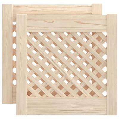 VidaXL Kastdeuren met latwerk 2 st 39,5x39,5 cm massief grenenhout VidaXL Kastdeuren met latwerk 2 st 39,5x39,5 cm massief grenenhout