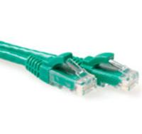 ACT Groene 1 meter LSZH U/UTP CAT6A patchkabel met RJ45 connectoren - thumbnail