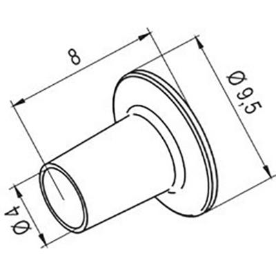 Ersa 0472BR Hetelucht mondstuk Grootte soldeerpunt 4 mm Lengte soldeerpunt: 8 mm Inhoud: 1 stuk(s)