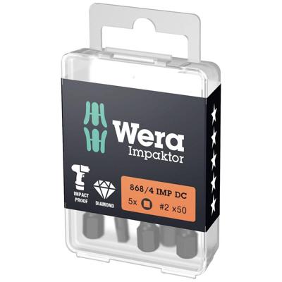 Wera 868/4IMP DC DIN3126-D6,3/ISO1173 Vierkant-bit 2 F 6.3 5 stuk(s)