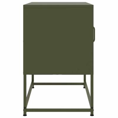 Tv-meubel 68x39x60,5 cm staal olijfgroen