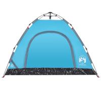 Tent 3-persoons snelontgrendeling blauw - thumbnail