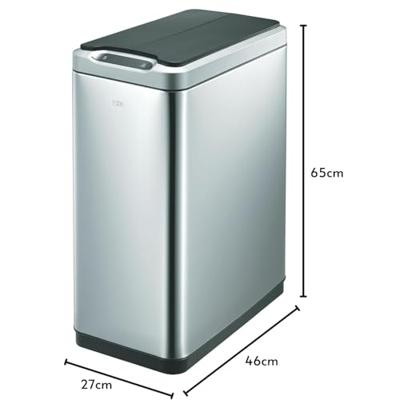 EKO vuilnisbak met sensor phantom 2x20 l matzilverkleurig