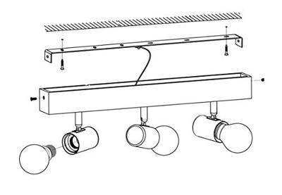 EGLO Townshend 3 Oppervlak-spotverlichting Zwart, Bruin EGLO Townshend 3 Oppervlak-spotverlichting Zwart, Bruin