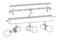 EGLO Townshend 3 Oppervlak-spotverlichting Zwart, Bruin - thumbnail
