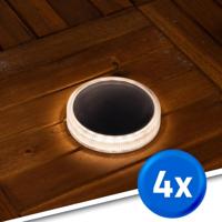 Solar grondspot round op zonne energie voordeelset van 4 stuks - thumbnail