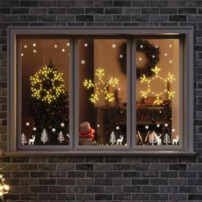 Kerstsneeuwvlok met 252 LED Warmwit 45 x 38 cm PVC
