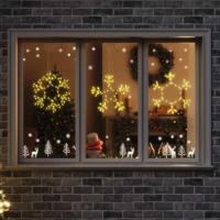 Kerstsneeuwvlok met 252 LED Warmwit 45 x 38 cm PVC - thumbnail