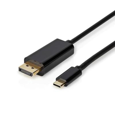 Nedis USB-C™ Adapter | USB 3.2 Gen 1 | USB-C™ Male | DisplayPort Male | 4K@60Hz | 2.00 m | Rond | Verguld | PVC | Zwart | Label - CCGL64352BK20