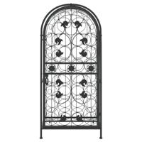 Wijnrek voor 33 flessen 45x36x100 cm smeedijzer zwart - thumbnail