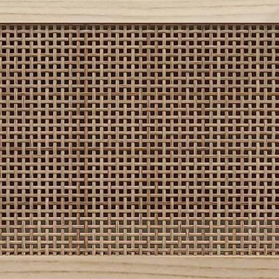Tv-meubel 80x30x40 cm massief grenenhout en rattan zwart