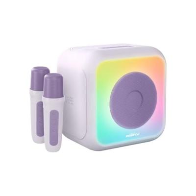 Verlichte karaoke-luidspreker - BIGBEN - Lavendel - Bluetooth, 30W, 2 USB-C draadloze microfoons, Equalizer, Li-on batterij Verlichte karaoke-luidspreker - BIGBEN - Lavendel - Bluetooth, 30W, 2 USB-C draadloze microfoons, Equalizer, Li-on batterij