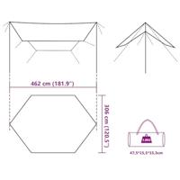 Kampeerluifel waterdicht 462x306x211 cm camouflage - thumbnail