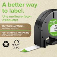 Labeltape dymo letratag plastic 12mm geel - thumbnail