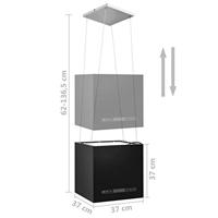 Afzuigkap hangend met aanraaksensor LCD 37 cm staal - thumbnail