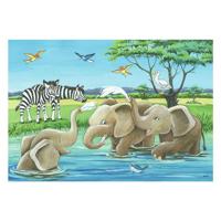 Ravensburger legpuzzel jonge dieren uit de hele wereld, 2x12 st. - thumbnail