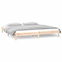 Bedframe LED massief hout 140x190 cm - thumbnail