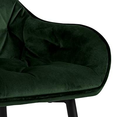 Bendt Barkruk 'Loren' Velvet, kleur Forest Green (zithoogte 79cm) - thumbnail