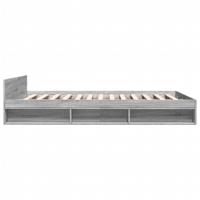 Bedframe met lades bewerkt hout grijs sonoma eiken 140x190 cm - thumbnail