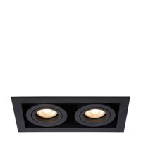 Lucide CHIMNEY - Inbouwspot - 2xGU10 - Zwart - thumbnail