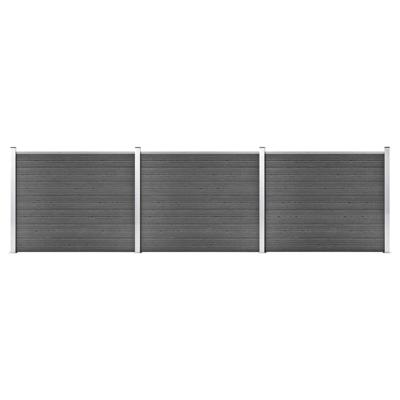 Schuttingpanelenset 526x146 cm HKC zwart