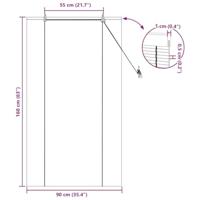 Rolgordijn met gordijnen Bruin 90 x 160 cm Bamboe - thumbnail