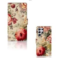 Hoesje voor Samsung Galaxy S22 Ultra Bloemen - thumbnail