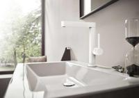 Hansgrohe Wastafelmengkraan Finoris Eengreeps 230 Draaibare Uitloop Met PushOpen Waste Mat Wit - thumbnail