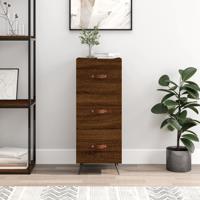 Dressoir 34,5x34x90 cm bewerkt hout bruin eikenkleur - thumbnail