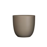Bloempot Pot rond es/9 tusca 9 x 10 cm taupe mat Mica - Mica decorations - thumbnail