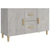Dressoir 100x36x60 cm bewerkt hout betongrijs - thumbnail