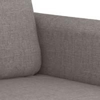 3-delige Loungeset met kussens stof taupe - thumbnail