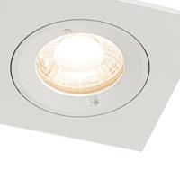 QAZQA Set van 6 inbouwspots wit vierkant GU10 50mm IP44 - Xena - thumbnail