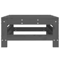 Tuinvoetenbank massief grenenhout grijs - thumbnail