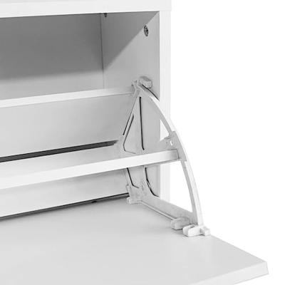 Bureau met lade en kastje 100x40x73 cm wit