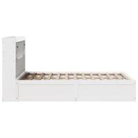 Bedframe zonder matras massief grenenhout wit 135x190 cm - thumbnail