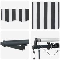 Luifel automatisch uittrekbaar LED 500x300 cm antraciet en wit - thumbnail