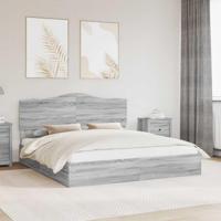 Bedframe met lade Grijs Sonoma 200 x 200 cm Bewerkt hout - thumbnail