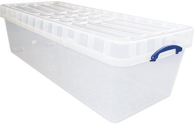 Really Useful Box opbergdoos 134 l XL, nestbaar, transparant Really Useful Box opbergdoos 134 l XL, nestbaar, transparant