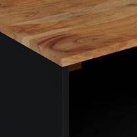 Salontafel 80x50x40 cm massief acaciahout en bewerkt hout - thumbnail