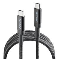 NGS KNOT 65W-2-2m USB C naar USB C kabel, 65W snel opladen, 480Mbps dataoverdracht, lange levensduur voor mobiele telefoons, tablets en laptops - thumbnail