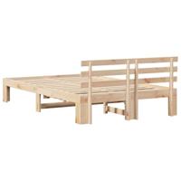 Bedframe met hoofdeinde Naturel 120 x 200 cm Massief grenenhout - thumbnail