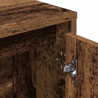 Boekenkast 89x24x101,5 cm bewerkt hout oud houtkleurig