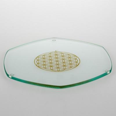 Energieplaat met Bloem des Levens Goudkleurig (22 cm)