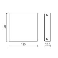 Franssen DownlighterGevelspot Square antraciet - 325335-25 - thumbnail