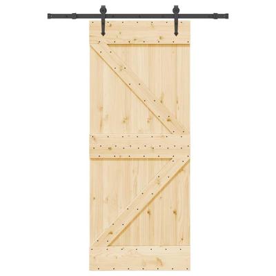 Schuifdeur met beslag 85x210 cm massief grenenhout